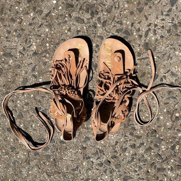 Sam Edelman Kyra Gladiator Boho Fringe Sandal  - Picture 14 of 16